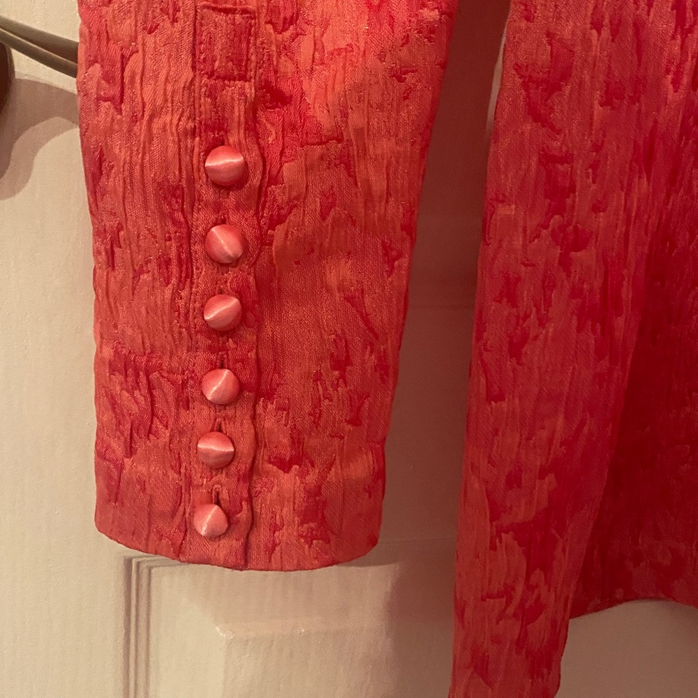 Rotate by Birger Christensen Jacquard Mini Dress Pink Carnation Size 8 - Picture 5 of 7